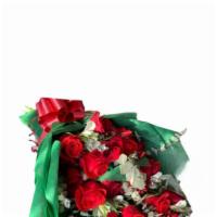 2 Dozen Romance Red Rose Bouquet · 2 Dozen Romance Red Rose Bouquet.
 Professionally  wrapped & tied with Large Bow.