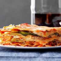 Veggie Lasagna · Lasagna with a creamy garlic veggie sauce. Veggie’s broccoli, cauliflower, carrots, mushroom...
