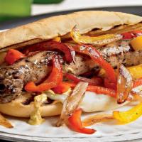 Italian Sausage · Served on French Bread. Your choice of Hot or Mild Sausage. Includes: Sweet Peppers or Hot G...