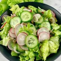 Side Salad · Tomato, onion, cucumber, crouton.