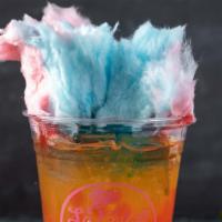 Cotton Candy Redbull · any redbull or 7-up with cotton candy
