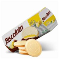 Biscolata Pia Lemon Soft Baked Cookies Snack 3.53 Oz · A thin crisp coating of pure chocolate with fruit filling. Soft baked cookie.