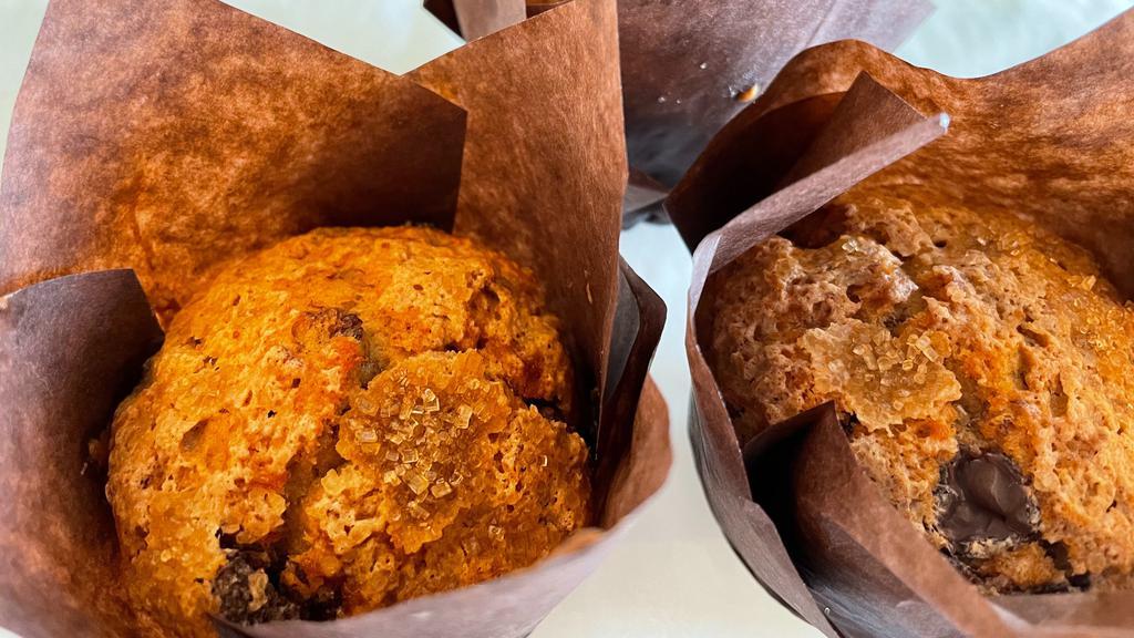 Chocolate Chip Banana Bread · Our Bestselling Chocolate Chip Banana Bread Muffins ! 
With HUGE chunks of dark chocolate