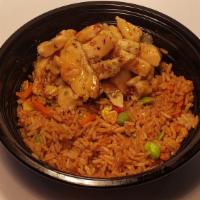 Sweet Chili Chicken Bowl · Grilled chicken tossed in sweet chili sauce, served on fried rice.