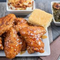 Sweet Chili Chicken Wing Dinner (5 Pcs) · Fried golden brown and delicious chicken wings in our special house recipe flour breading mi...
