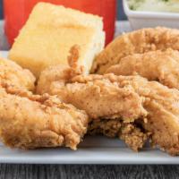 Chicken Tenders (5 Pieces) · Fried golden brown and delicious chicken tenders in our special house recipe flour breading ...