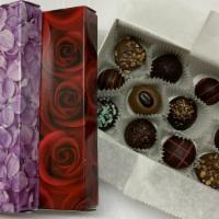 Box Of Truffles · 1 or 2 dozen mouthwatering truffles in a lilac or rose themed box