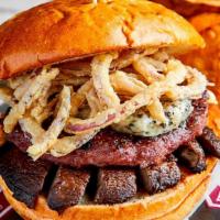 Truffled Mushroom Burger
 · ¼ pound of 100% Certified angus beef brand ground chuck, portabella mushroom, truffled butte...