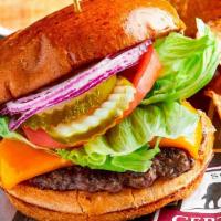 The Craftsman Burger
 · Popular. ¼ pound of 100% Certified angus beef brand ground chuck, lettuce, tomato, onion, pi...
