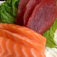 Taste Of Sashimi · 2 pcs of each tuna, salmon, yellowtail.