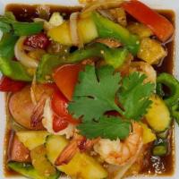 Sweet & Sour Stir Fry · Pineapple, tomato, bell peppers, onion and cucumber served with rice. . Can be made GF or V ...