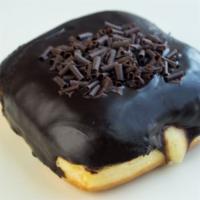 Boston Cream Filled · Yeast donut with a  pastry cream filling and chocolate glaze.