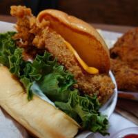 Crispy Chicken Sandwich · Our famous crispy chicken sandwich starts with all-white meat chicken, marinated for 24 hour...
