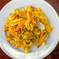 Paella · Our traditional Nayarit style paella made with shrimp, octopus, scallops, surimi, crab legs,...
