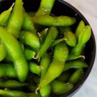 Edamame · Steamed soybeans with a touch of kosher salt