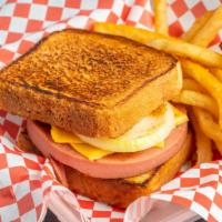Fried Bologna · Caramelized onion, lettuce, tomatoes and cheese.