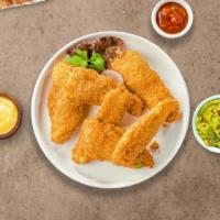 Clucking Tender · Chicken tenders breaded and fried until golden brown. Served with your choice of dipping sau...