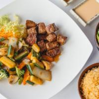Steak Hibachi Lunch · Served with salad, vegetable fried rice or steamed rice.