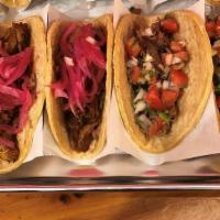 4 Tacos · Choice of 4 tacos. 
Please see the menu / individual tacos for the toppings of each taco.