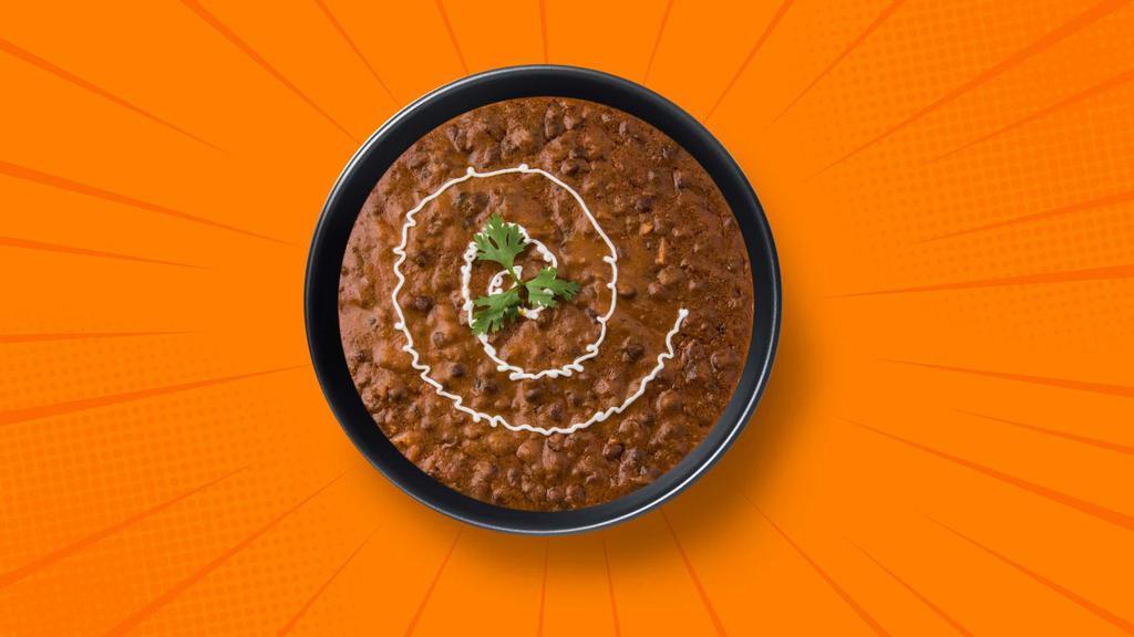 Creamy Black Dal  · 14 oz. Slow-cooked mixed black lentil, tempered with tomatoes, onions, butter, Indian spices and finished with a generous drizzle of fresh cream. Served with a side of aromatic white rice.
