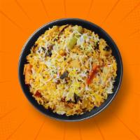 Aromatic Veggie Biryani · 34 oz. Long grain imported 'basmati' rice layered with a curry of seasonal vegetables cooked...