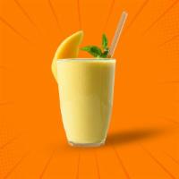 Sensational Mango Smoothie · Blended yogurt drink with mango pulp.