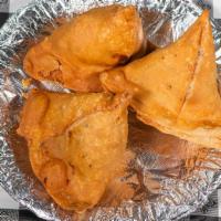 Veg Samosa (3 Pieces ) · Fried Pastry shell stuffed with mixture of mashed boiled potato, onions, green peas, spices,...