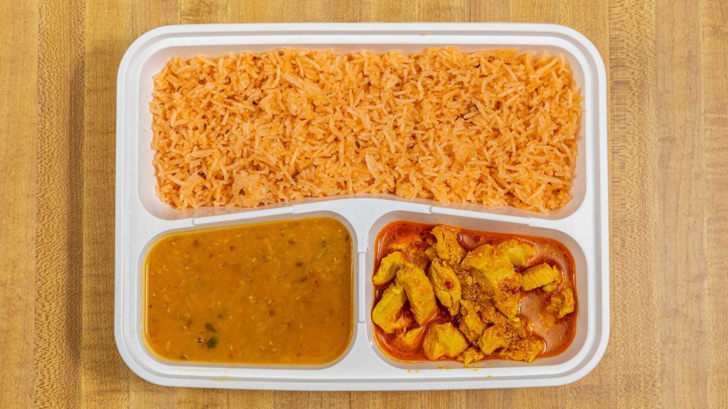 Combo Special (Thursday) · Popular items. Chicken masala, daal masoo (red lentils), basmati rice and soft drink.