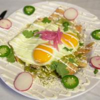 Chilaquiles · Eggs scrambled only.
