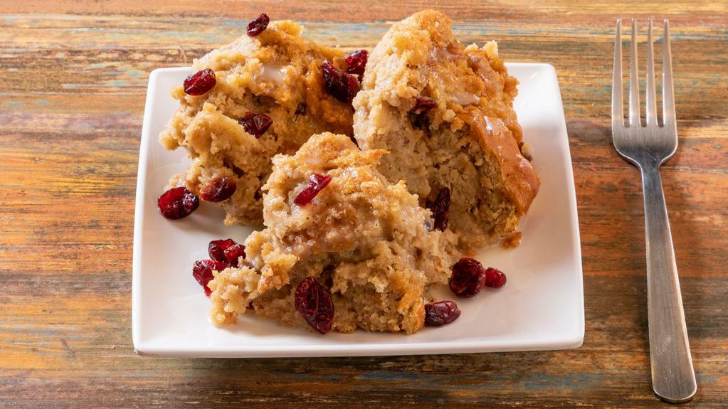 Bread Pudding · Yum! Traditional Louisiana bread pudding with cranberries served with bourbon sauce.