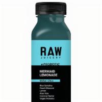 Mermaid Lemonade · Ingredients: Blue Algae, Lemon, Aloe, Peach Blossom, Coconut Nectar, Vegan Probiotic.

This ...