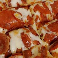 Pizza Sub · Pizza sauce, provolone cheese, and pepperoni, served open faced.