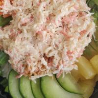 California Crab Bowl · Shredded imitation crab mixed with spices and a mayo base meant to mimic a California sushi ...
