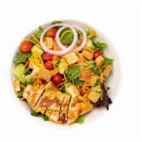 Grilled Chicken Salad · Field greens, tomato, cucumber, red onion, carrots, crouton, cheddar, grilled chicken, ranch...