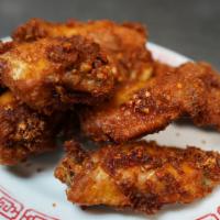 Spicy Fried Chicken Wings · Spicy. Eight pieces.