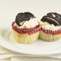 Red Velvet Oreo Cupcakes · 
