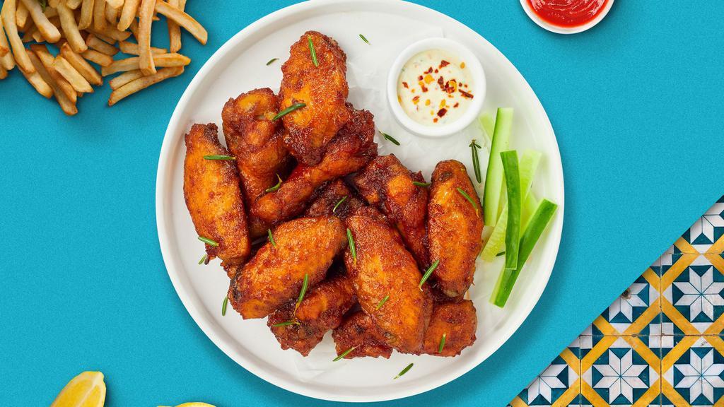 Summer After Cajun Wings  · Fresh chicken wings breaded, fried until golden brown, and tossed in cajun. Served with your choice of dipping sauce and a side of fries.