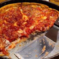 Deep Dish Malnati Chicago Classictm - Small · Made with Lou's lean sausage, some extra mozzarella cheese and vine-ripened tomato sauce on ...