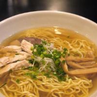 Chicken Ramen · Ramen noodle topped with chicken breast, cabbage, bean sprout, green onion, and sesame seed ...