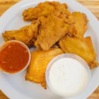 Giant Wing Dings - 6 Pieces · Includes Hot Sauce and Ranch