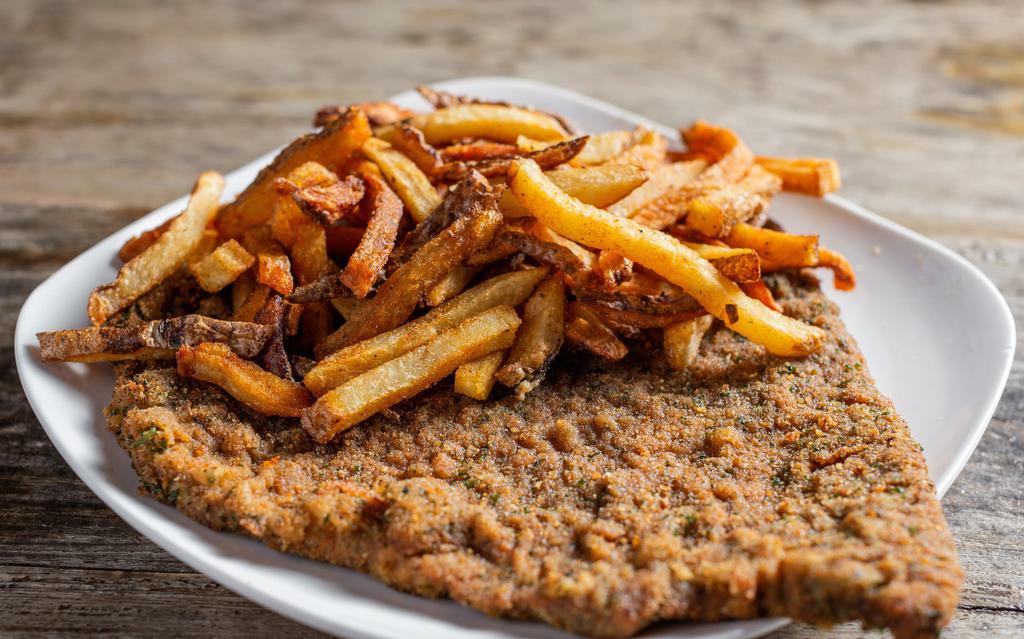 Milanesa Lunch · Breaded steak or chicken. Served with freshly cut fries.