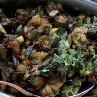 Bhindi Masala · Baby okra sautéed with onion tomato and spices