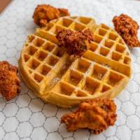 Chicken & Waffle · 5 pieces wing dings and a waffle.