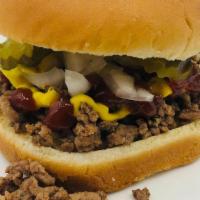 Beef Burger · Enjoy another Iowa favorite: the classic beef burger. This one comes with an extra large ser...