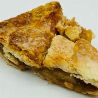 Apple Pie · Classic apple pie with a sugary lattice top. 360 cal.