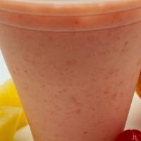 Sunriser Smoothie · Favorite flavor mix: pineapple, maraschino cherry, mandarin orange, blended with ice. Greek ...