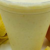 Tropica Smoothie · Favorite flavor mix: banana, pineapple, mandarin orange, blended with ice. Greek yogurt avai...