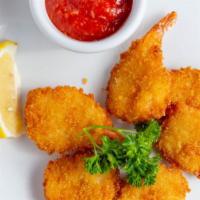 Ala Gulf Shrimp · 6 lightly breaded and crispy fried gulf shrimps, served with your choice of cocktail or tart...