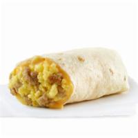 Sausage, Egg & Cheese Burrito  · Scrambled eggs, melty cheese, and perfectly seasoned breakfast sausage wrapped in a warm, so...