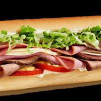 Comet Candy · Ham, Roast Beef, Provolone Cheese, Dijon Mustard, Tomato, Lettuce and Hellmann’s Mayo<br>(70...